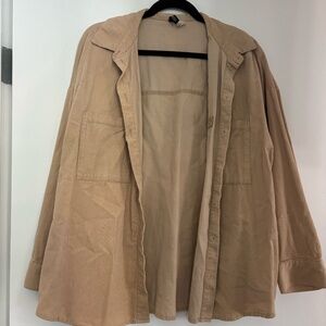 Divided Women's Beige Button Front Corduroy Shirt